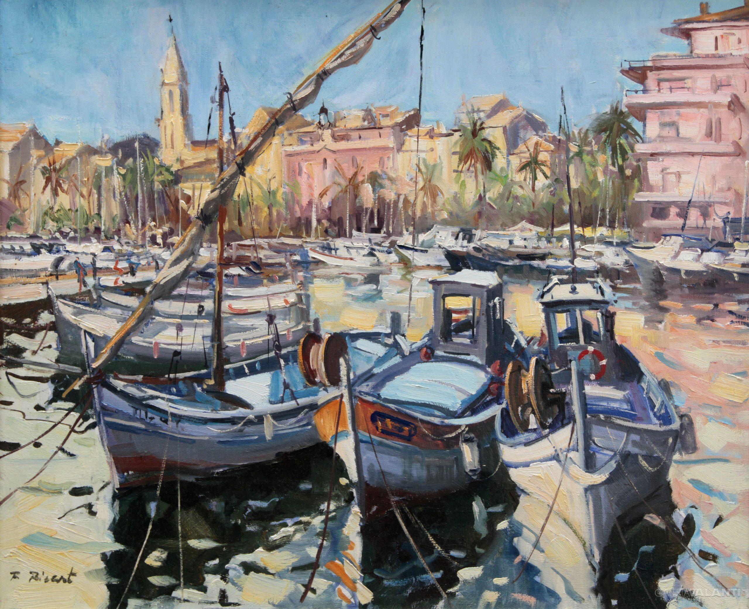 Barcos en la Costa Azul en el Puerto de Sanarí