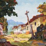 Paisaje de Escazú con Cruz