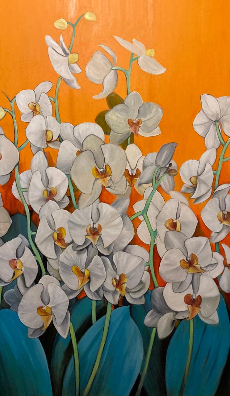 “Floración de Orquídeas Blancas”