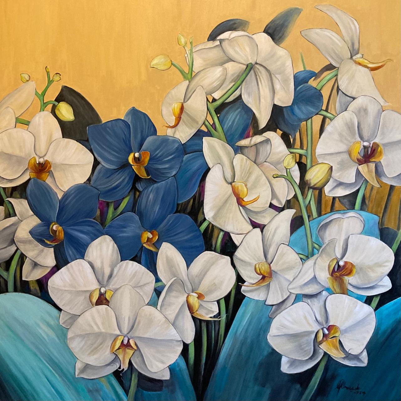 “Orquídeas Azules y blancas”