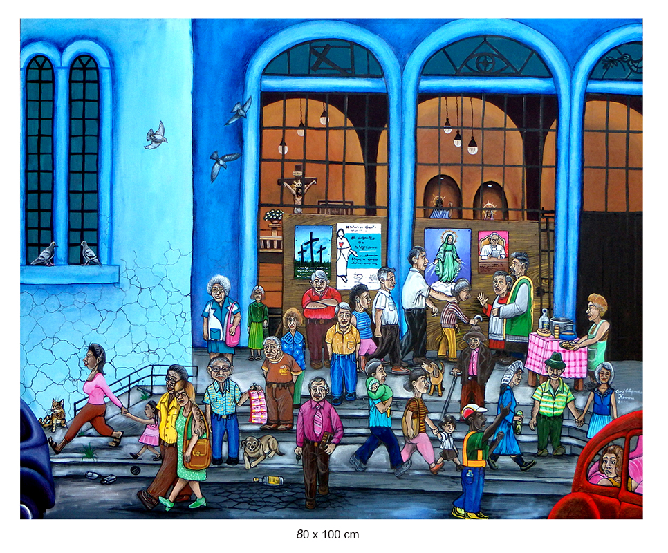 “Saliendo de misa “